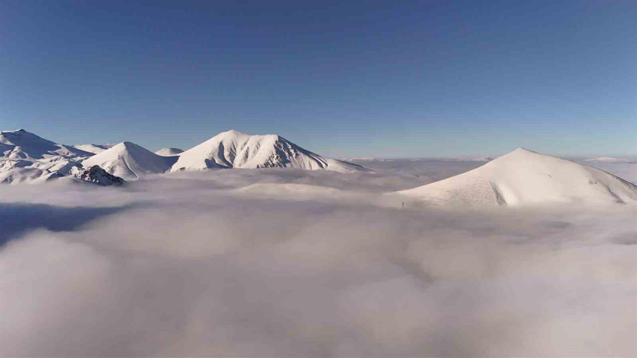 Erzurum Palandöken'de Sis ile Kaplı Güzellikler Görüldü