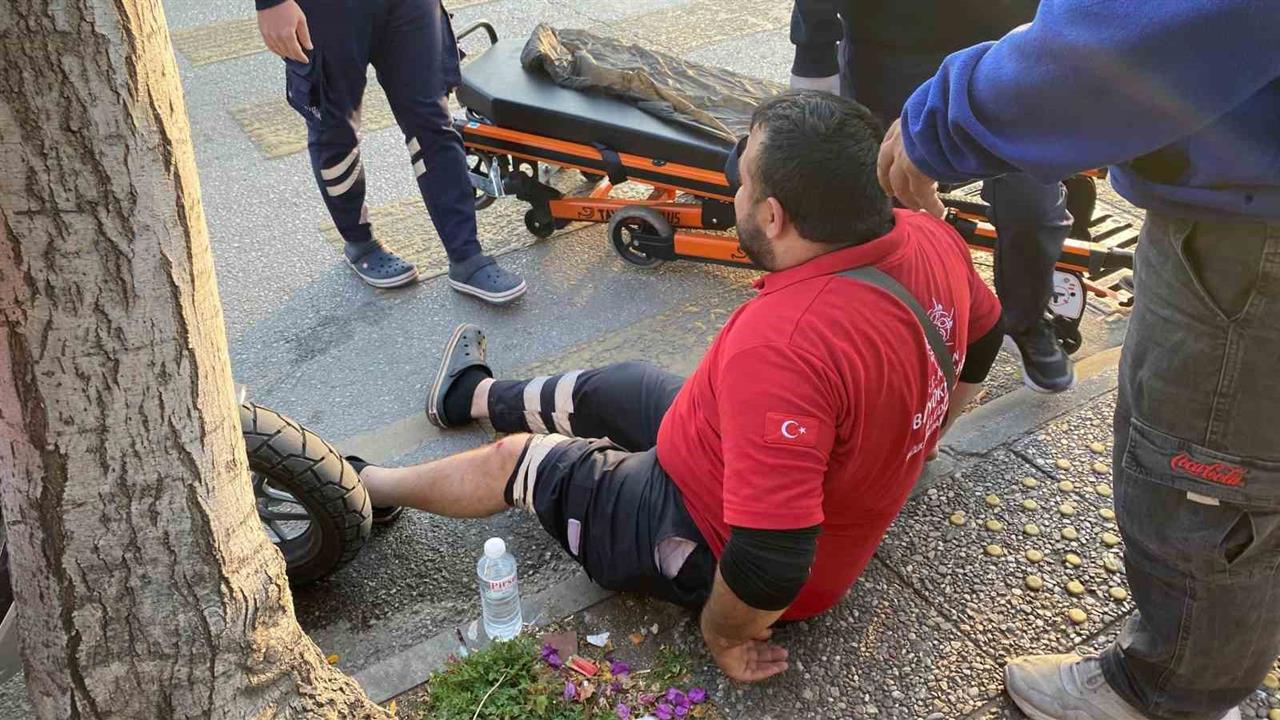 Aydın Efeler'de Motosikletli Sürücü Kaza Sonucu Yaralandı