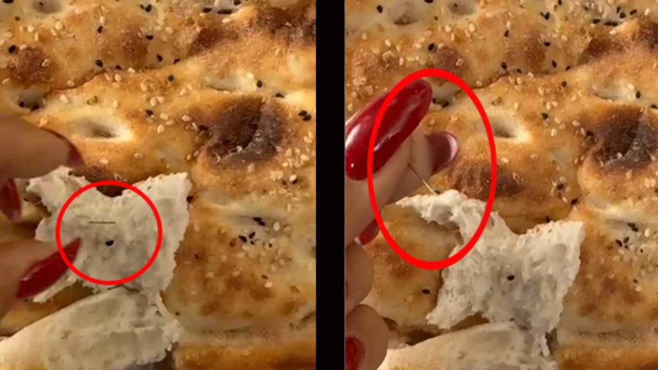 Mersin Toroslar'da Pide Ekmek İçinden İğne Çıktı, Vatandaş Şaşırdı: Hem de İlaç İğnesi!
