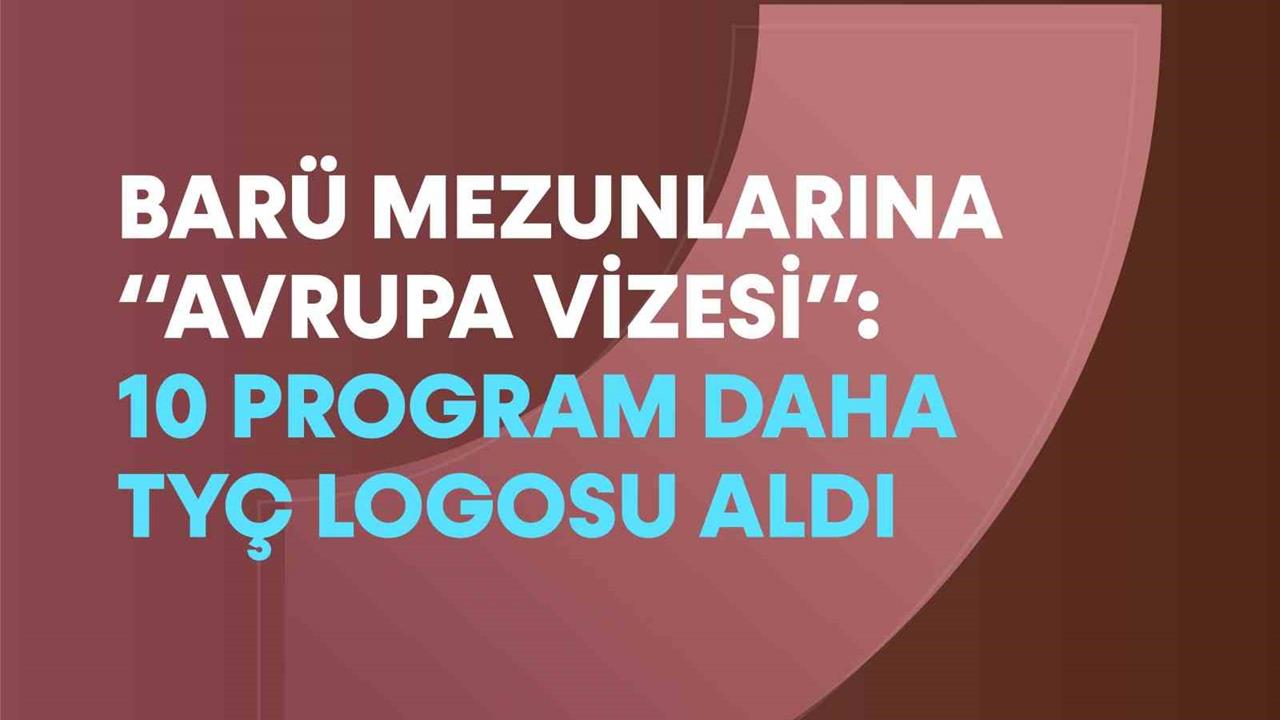 Bartın'da 10 Program Daha TYÇ Logosu Aldı