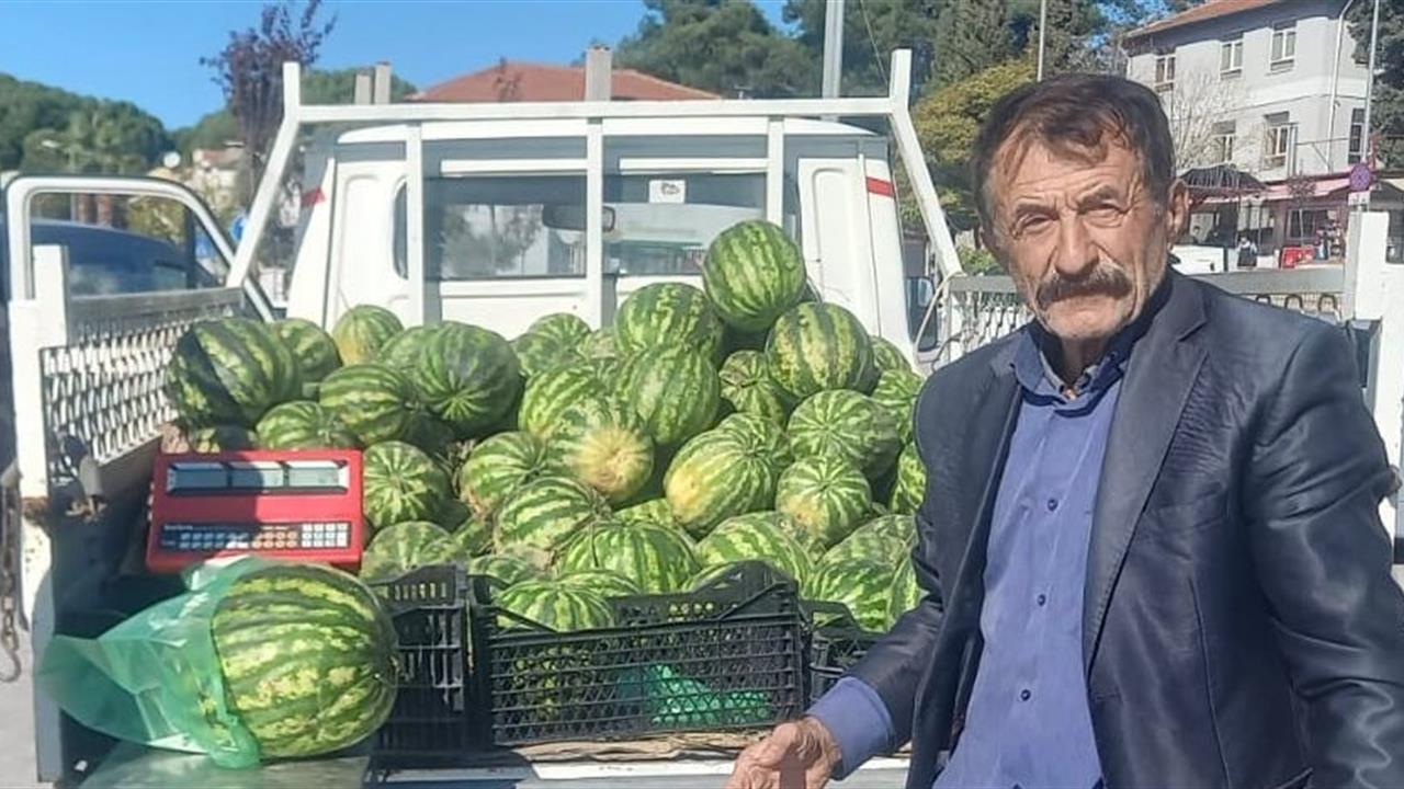 Muğla Yatağan'da Kasım Ayında Karpuz Satışı Sürüyor