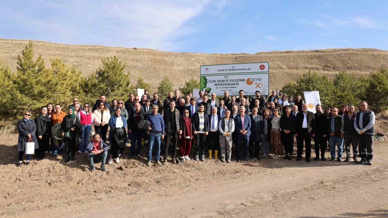 Ankara'da ÖSYM, 51. yılını fidan dikimi etkinliğiyle kutladı.