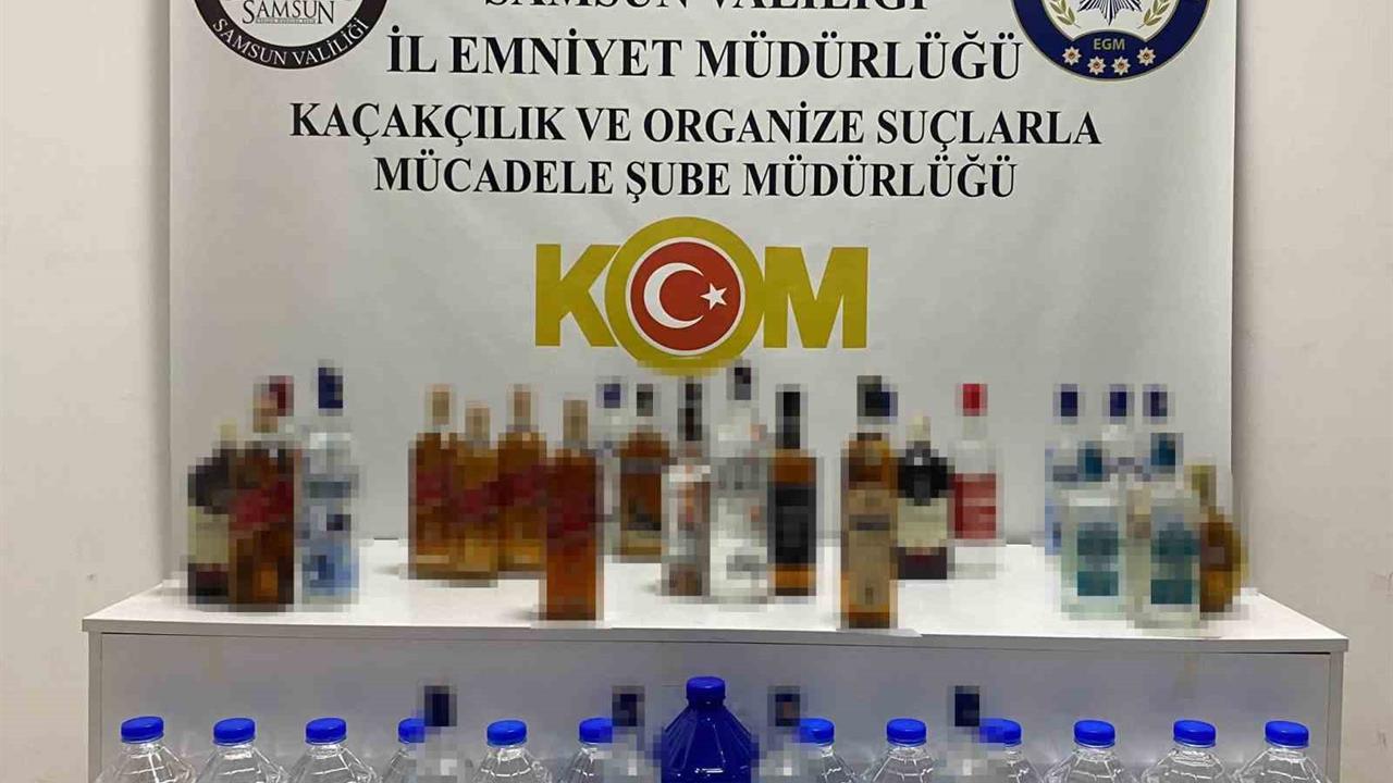Samsun İlkadım'da Gerçekleşen Operasyonda 28,1 Litre Sahte İçki Ele Geçirildi