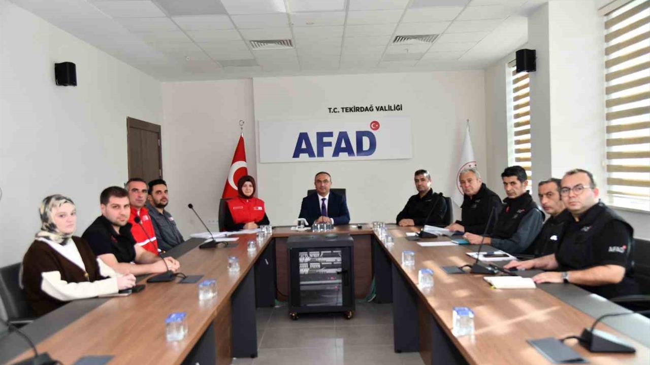 Tekirdağ Merkez'de Afet Beslenme Kapasitesini Değerlendiren Toplantı Yapıldı