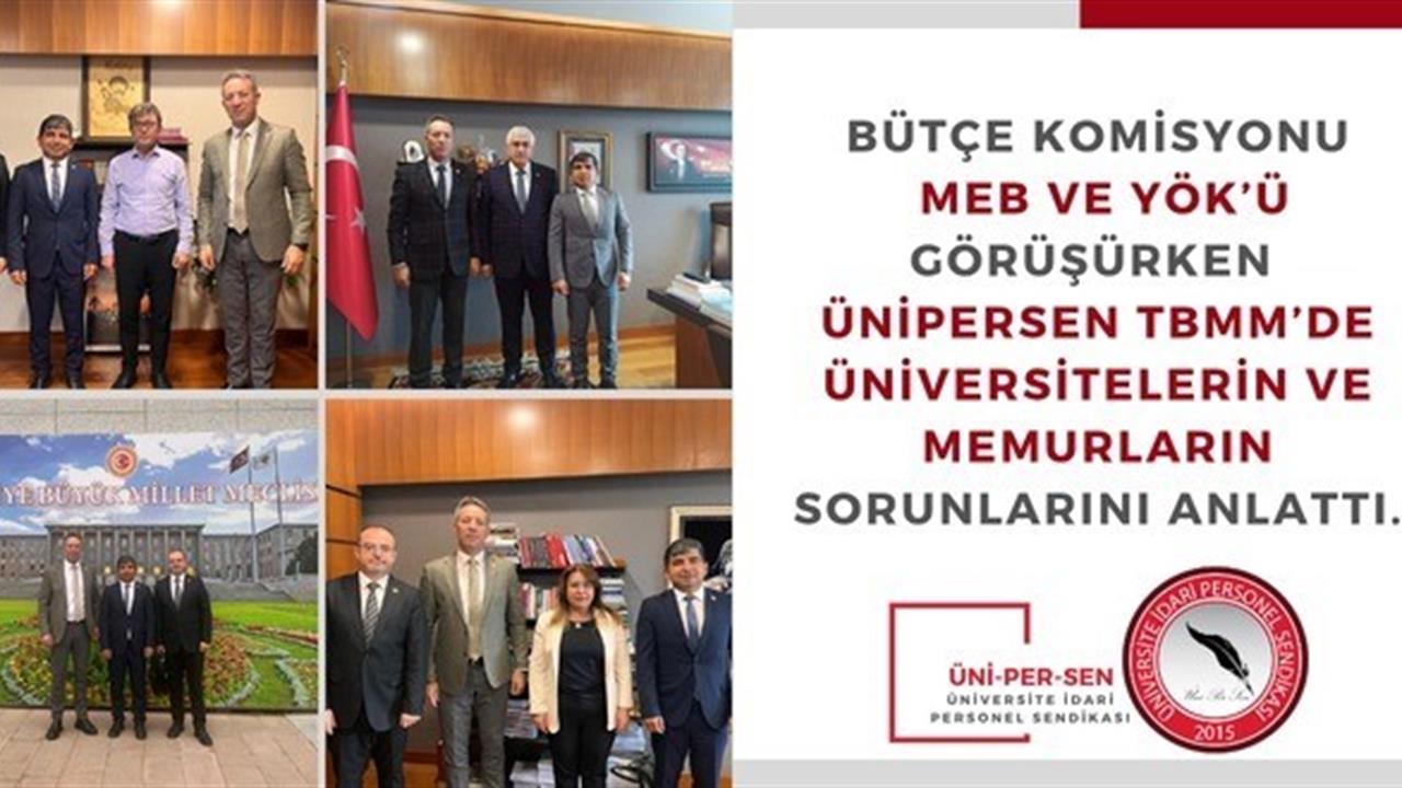 Ankara'da ÜNİPERSEN, MEB ve YÖK'ün 2026 yılı bütçesi için taleplerini iletti.