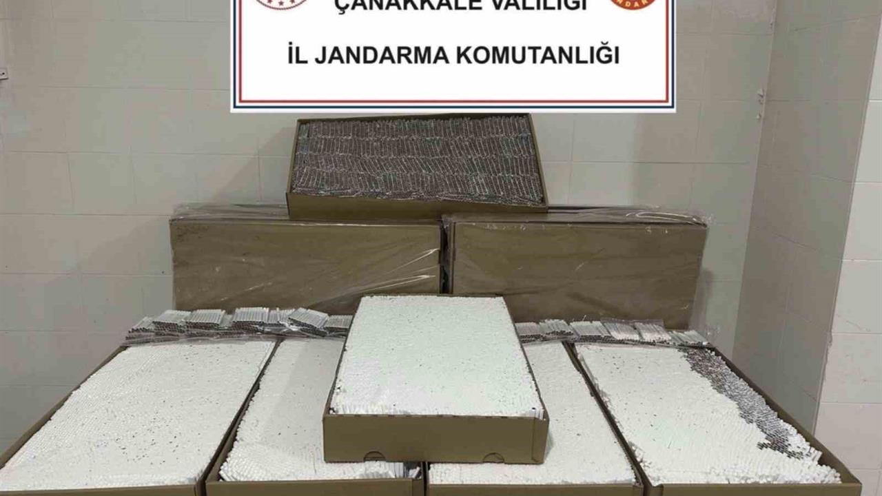 Çanakkale Çan ilçesinde Gerçekleştirilen Operasyonda 120 Bin Dolu Makaron Ele Geçirildi