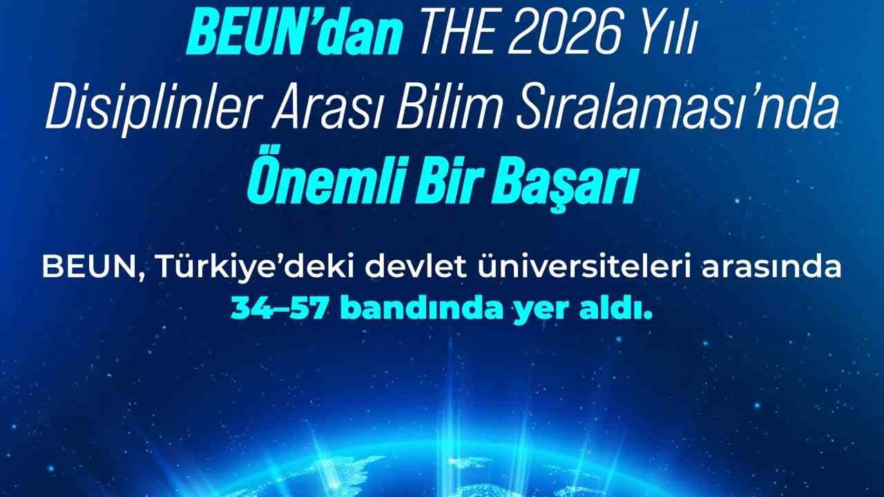 Zonguldak Bülent Ecevit Üniversitesi, Times Higher Education 2026 Disiplinler Arası Bilim Sıralaması'nda önemli bir başarı elde etti.