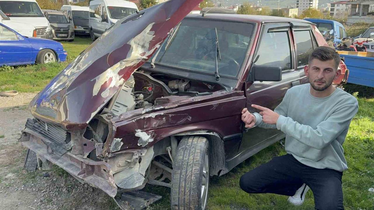 Samsun İlkadım'da meydana gelen kamyon kazasında bir genç sürücü yaralandı.