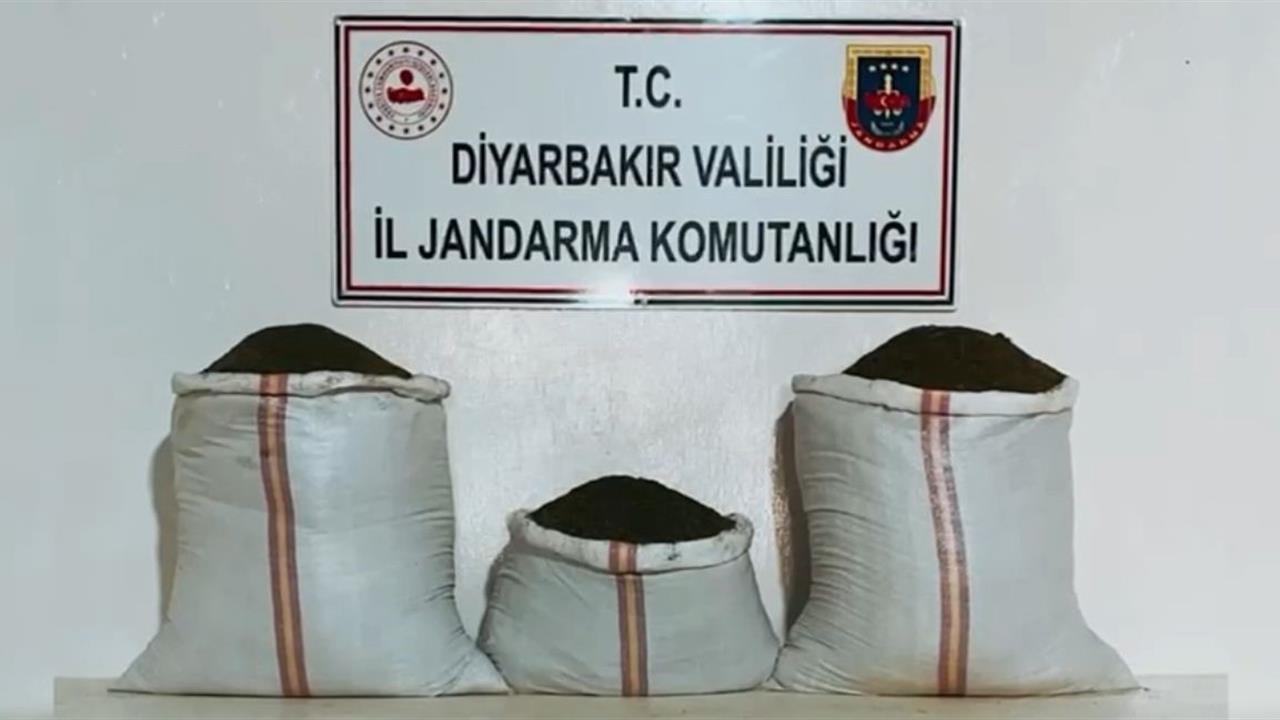 Diyarbakır'da Jandarma tarafından düzenlenen operasyonda 555 kilogram uyuşturucu madde ele geçirildi.