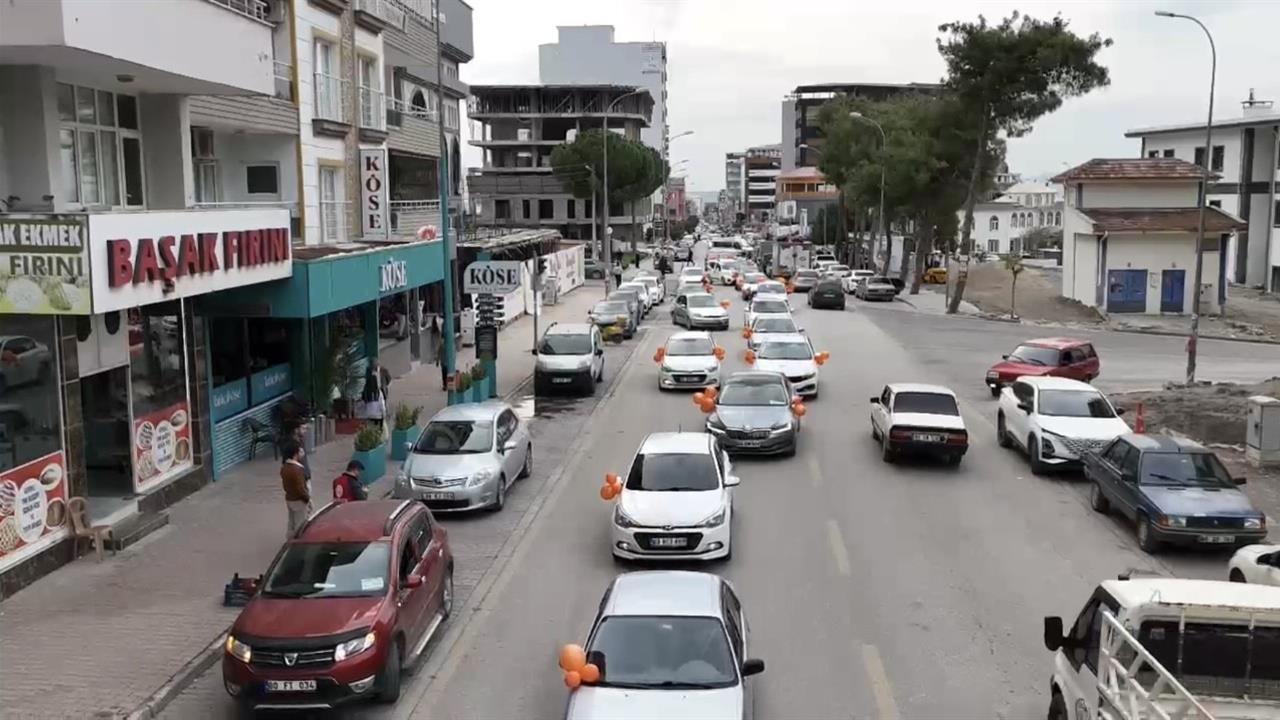 Osmaniye Düziçi'nde Kadına Yönelik Şiddete Karşı Turuncu Konvoy Etkinliği Düzenlendi