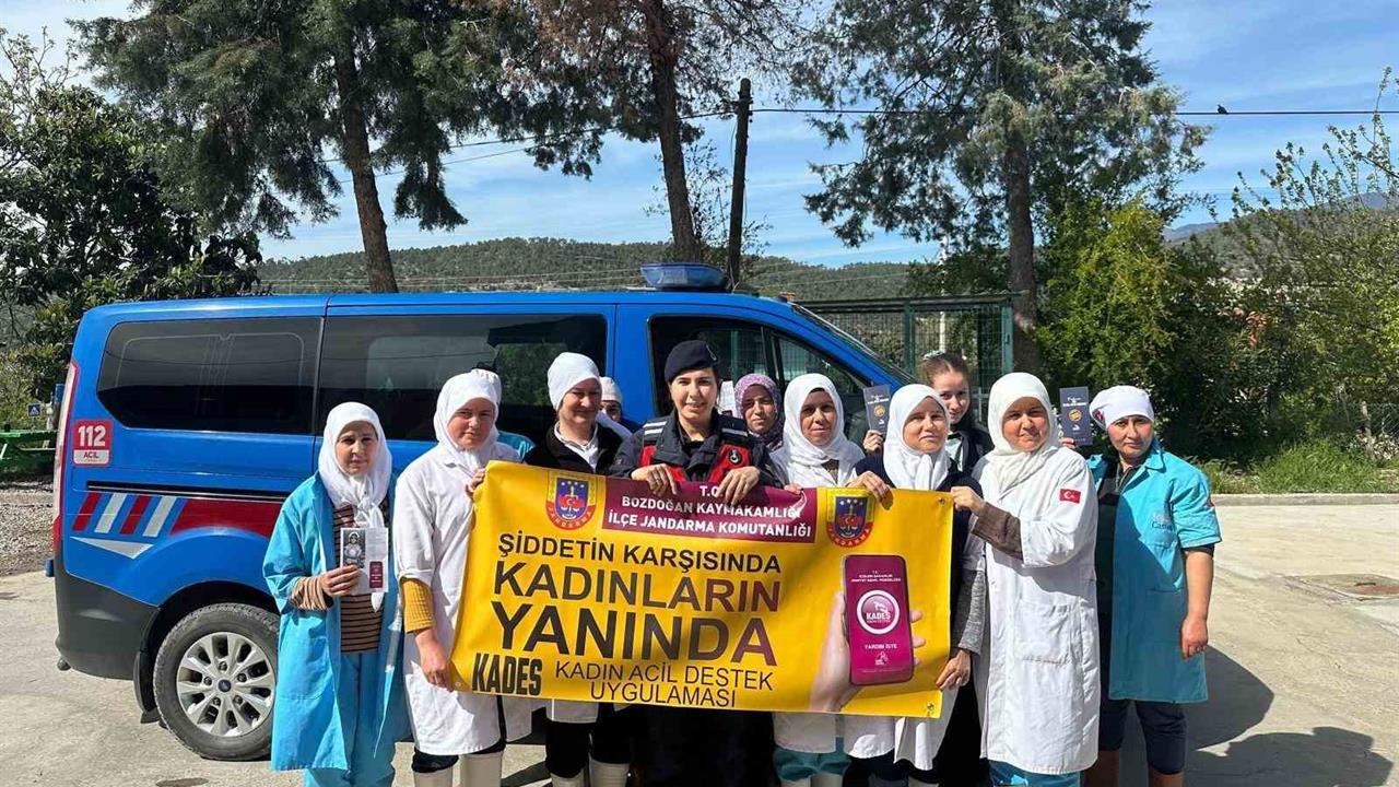 Aydın Bozdoğan'da Kadınlara Yönelik KADES Bilgilendirme Etkinliği Düzenlendi