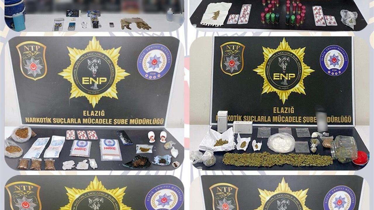 Elazığ'da Yapılan Uyuşturucu Operasyonunda 19 Şüpheli Tutuklandı