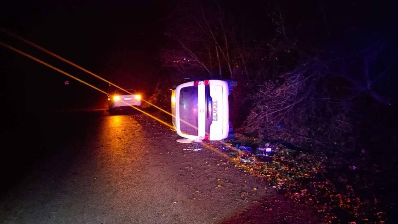 Tokat Turhal'da Kontrolden Çıkan Araç Kazası Sonucu 1 Yaralı