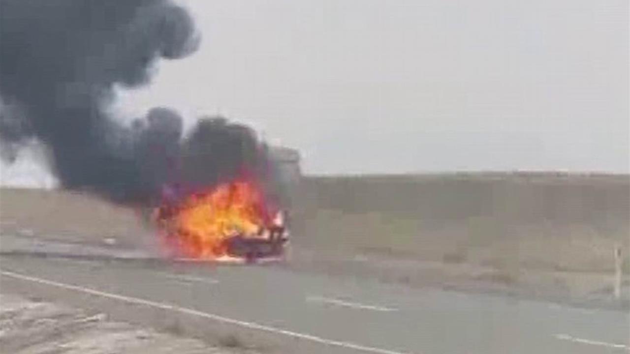 Diyarbakır Lice'de Seyir Halindeki Otomobil Alev Aldı