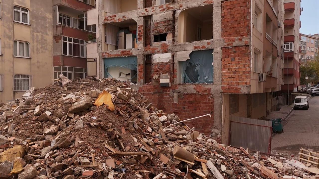 Bahçelievler'de Yıkım Sonrası Yan Binanın Duvarının Olmadığı Tespit Edildi