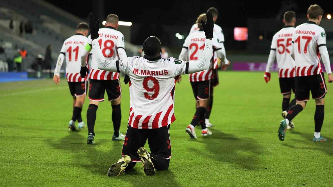 Samsunspor, UEFA Konferans Ligi'nde Breidablik ile 1-1 berabere kaldı.