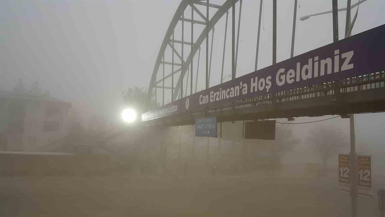 Erzincan Merkez'de Yoğun Sis ve Soğuk Hava Hayatı Olumsuz Etkiledi
