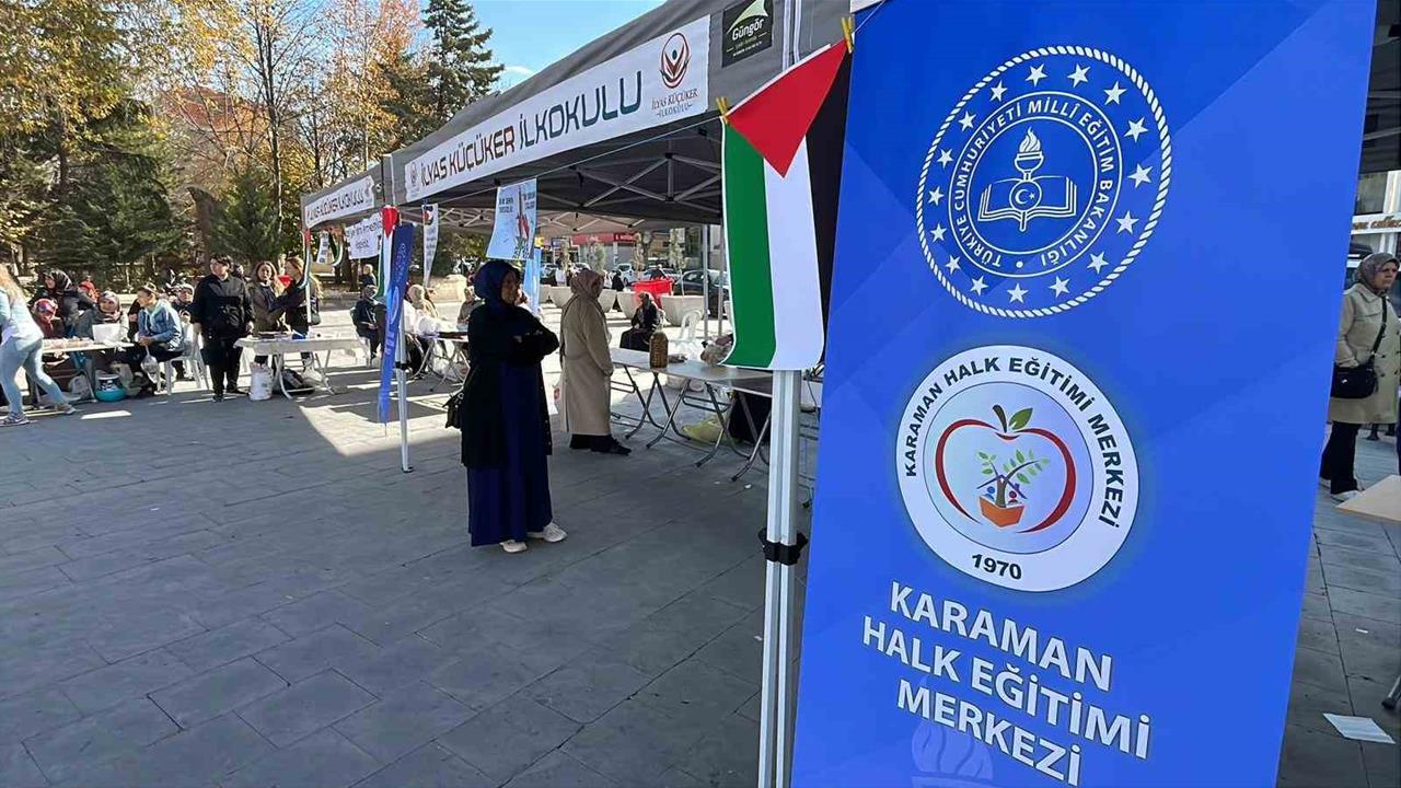 Karaman'da Gazze İçin Düzenlenen Hayır Panayırında İlgi Yoğun Oldu