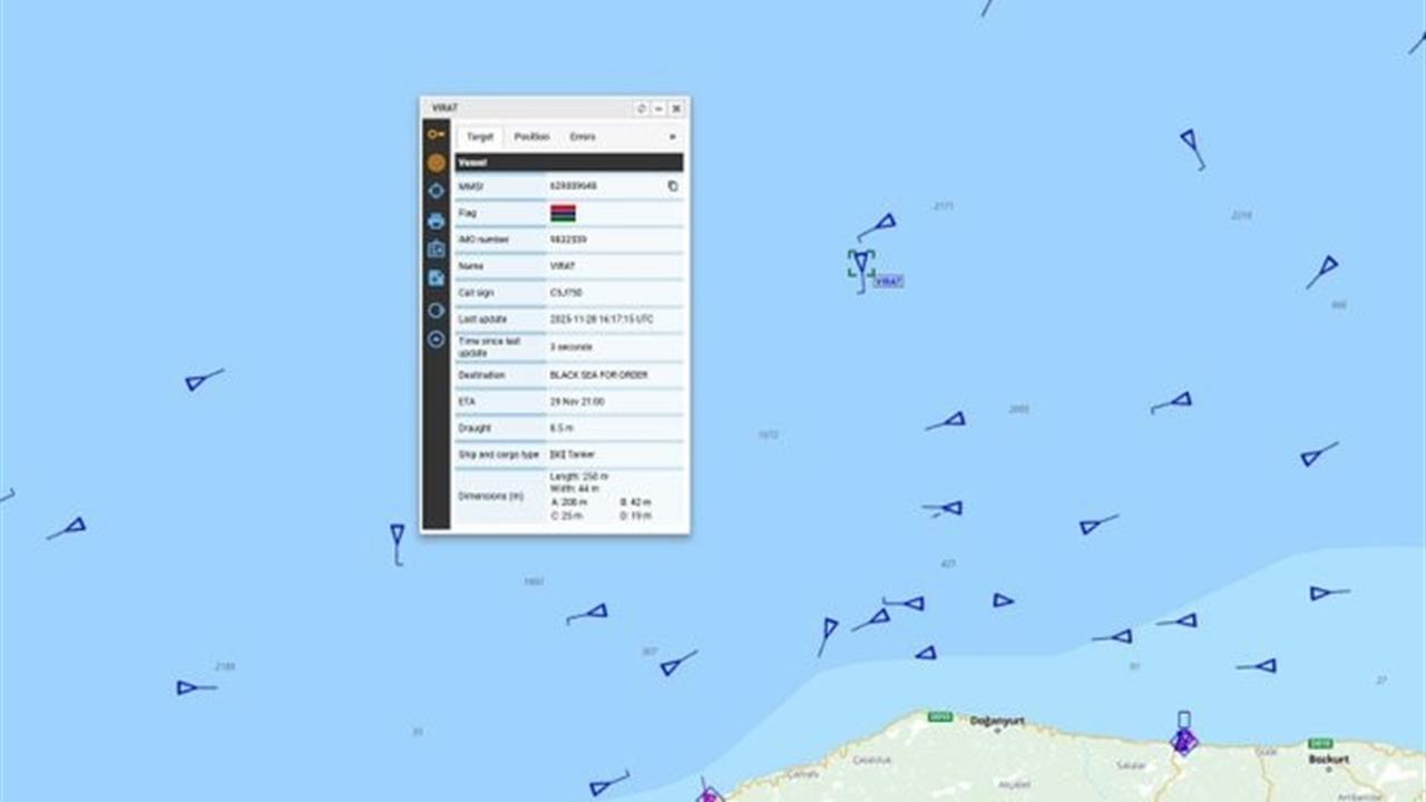 Karadeniz'de VIRAT isimli tankere saldırıda bulunuldu, 20 personel sağ.