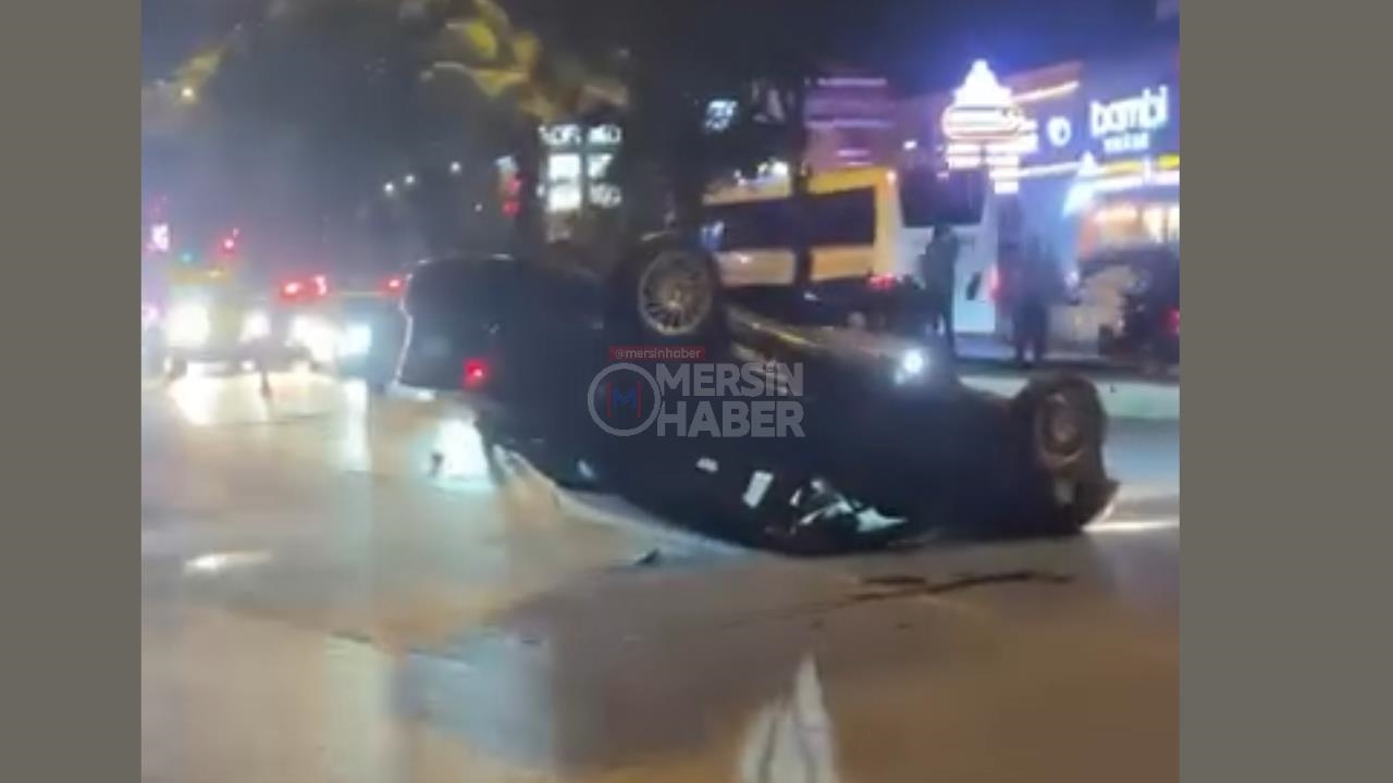 Yenişehir'de Korkutan Kaza! Aracın Takla Attığı Kazada Sürücü Yaralandı!