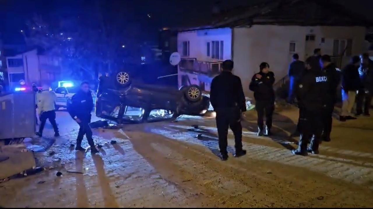 Tokat Merkez'de Takla Atan Araçta 5 Kişi Yaralandı