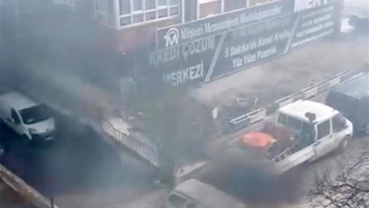 Ankara Sincan'da Seyir Halindeki Araçta Yangın Çıktı