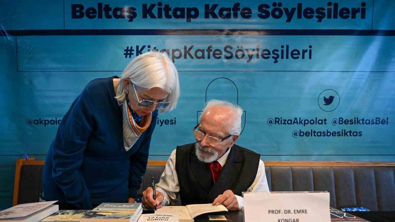 Beşiktaş'ta, Beltaş Kitap Kafe'de Prof. Dr. Emre Kongar'la Söyleşi ve İmza Günü Düzenlendi