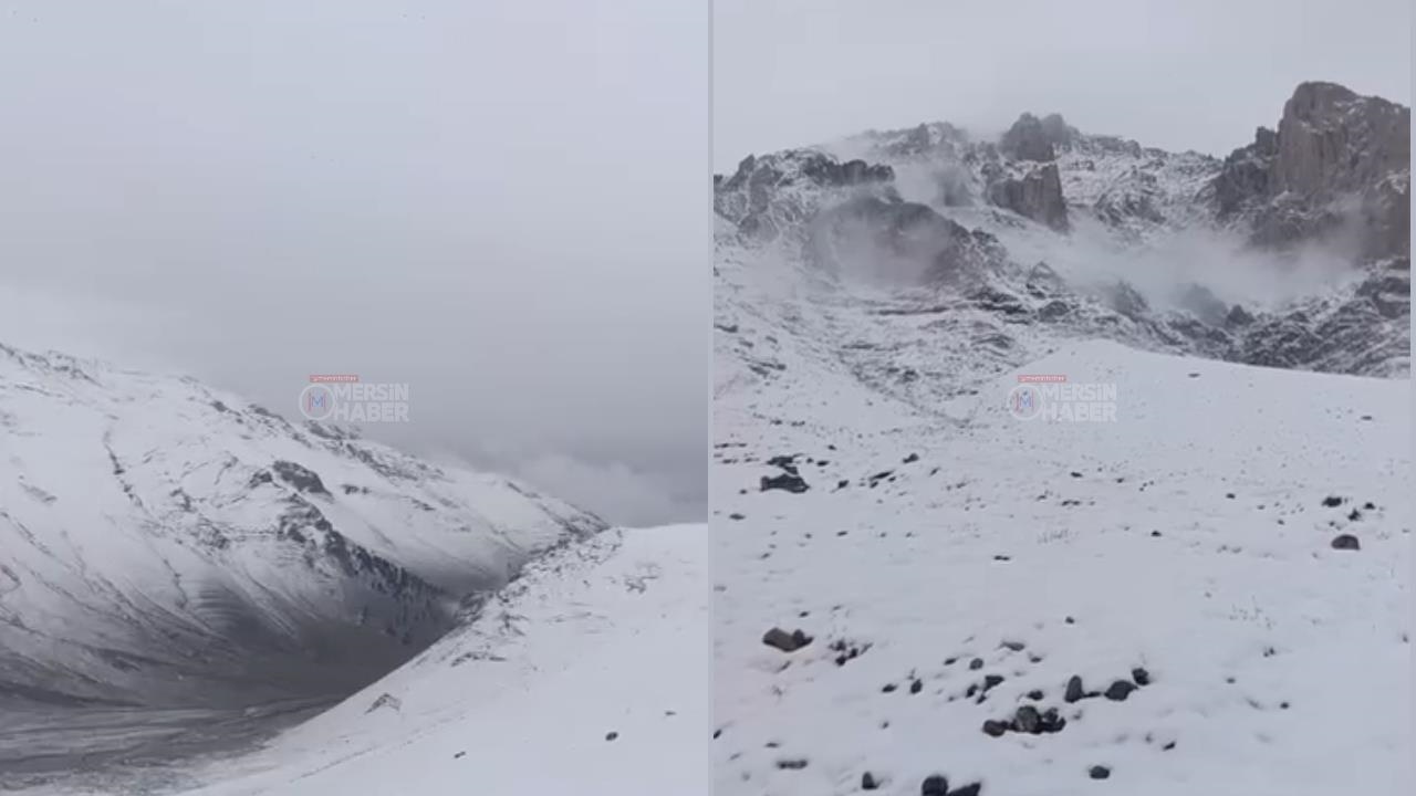 Karboğazı Beyaza Büründü: Mersin’in Zirvelerine Yılın İlk Karı Düştü