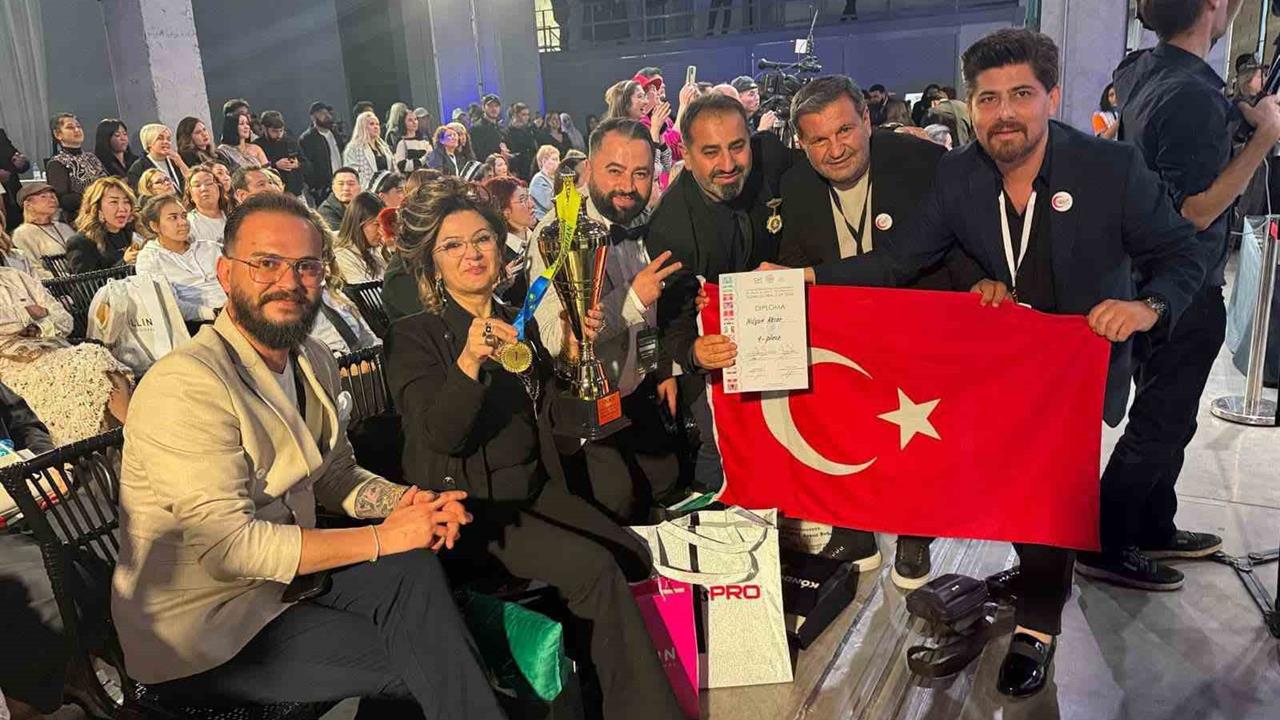 Denizli Acıpayam'da Kuaför Nilgün Keser, Asian Global Cup 2025'te Birinci Oldu