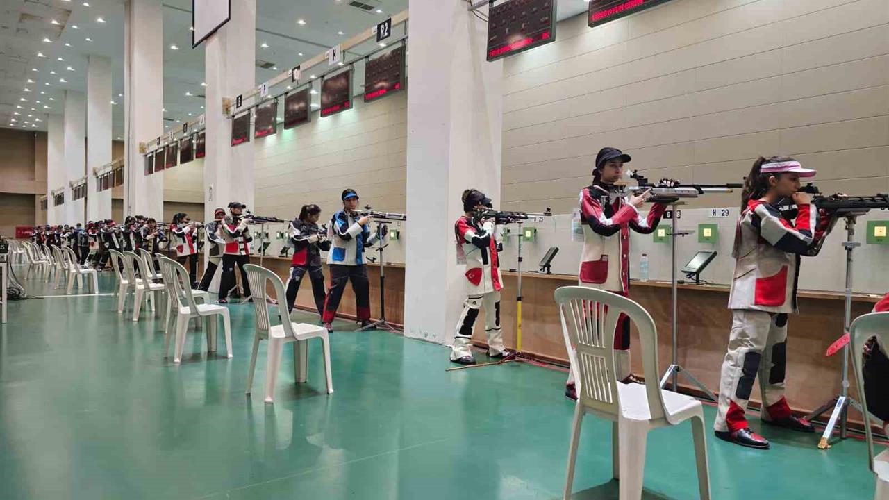 Mersin Erdemli'de Havalı Silahlar Avrupa Şampiyonası Milli Takım Seçmeleri Sürüyor