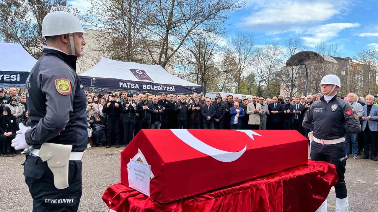 Fatsa'da Kalp Krizi Geçiren Polis Memuru Tuncay Ebrinç, Samsun'a Uğurlandı