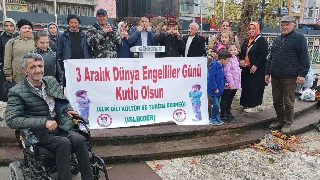 Giresun'da 3 Aralık Dünya Engelliler Günü Kutlaması  Islık Diliyle Gerçekleştirildi