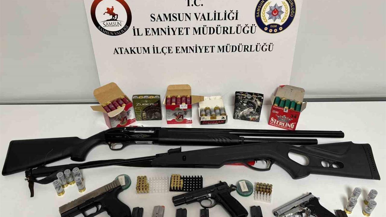 Samsun Atakum'da Ruhsatsız Silah ve Mühimmat Ele Geçirildi, 1 Gözaltı