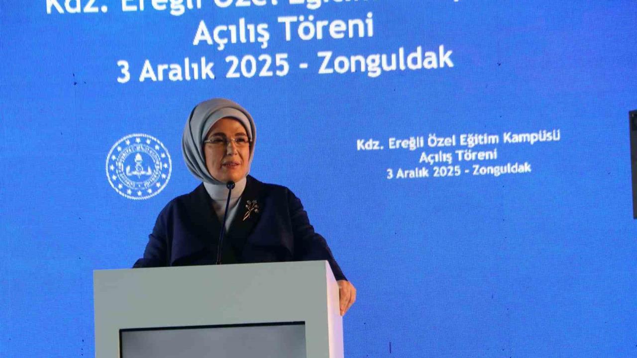 Emine Erdoğan, Zonguldak Karadeniz Ereğli'deki yeni eğitim kampüsünün açılışına katıldı.