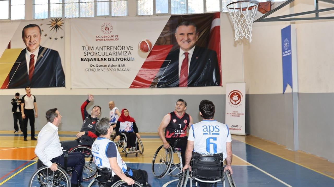 Amasya'da 3 Aralık Dünya Engelliler Günü Kapsamında Ampute Basketbol Maçı Gerçekleştirildi