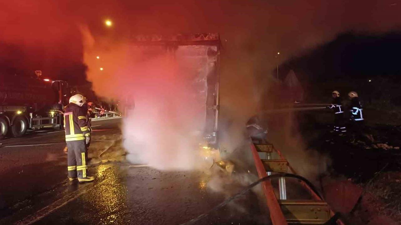 Şanlıurfa'da Beyaz Eşya Yüklü Tırda Yangın Çıktı, Milyonlarca Lira Zarar Oluştu