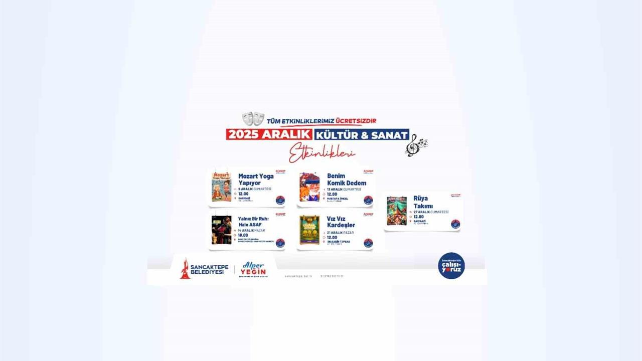 Sancaktepe'de Aralık Ayında Ücretsiz Kültür ve Sanat Etkinlikleri Düzenlenecek