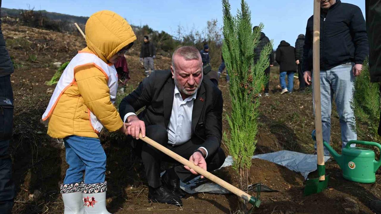Karacabey’deki Fidan Dikim Etkinliği, Yangın Sonrası Yapıldı