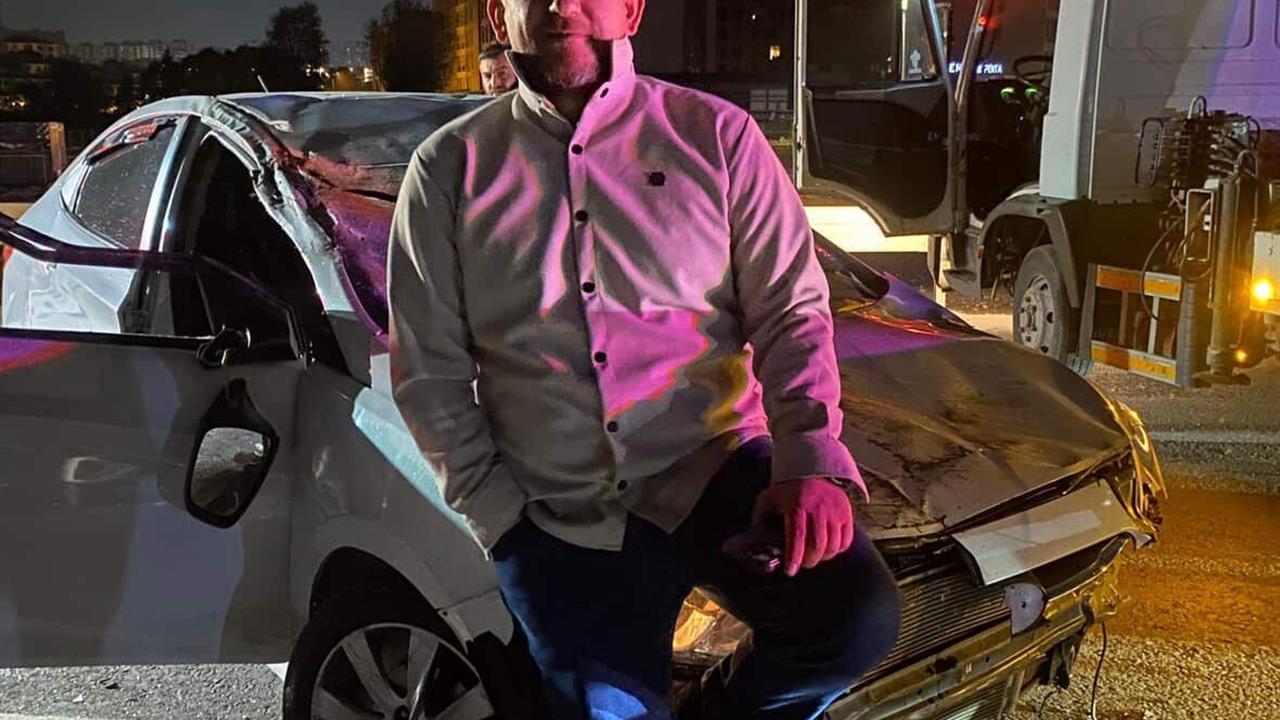 Bursa Mudanya'da Gece Saatlerinde Meydana Gelen Kazada Sürücü Sağ Salim Kurtuldu