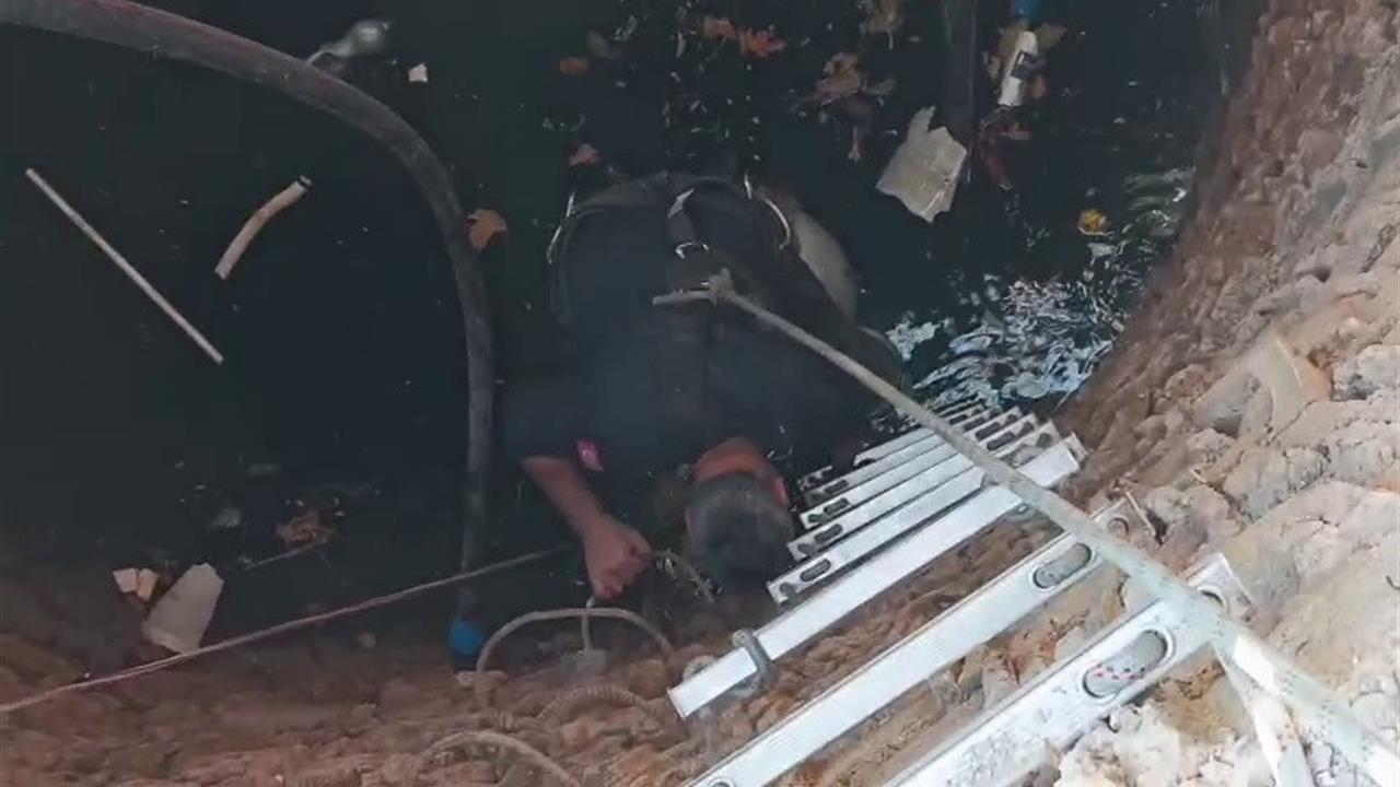 Adıyaman Merkez'de Su Kuyusuna Düşen Keçi İtfaiye Ekipleri Tarafından Kurtarıldı