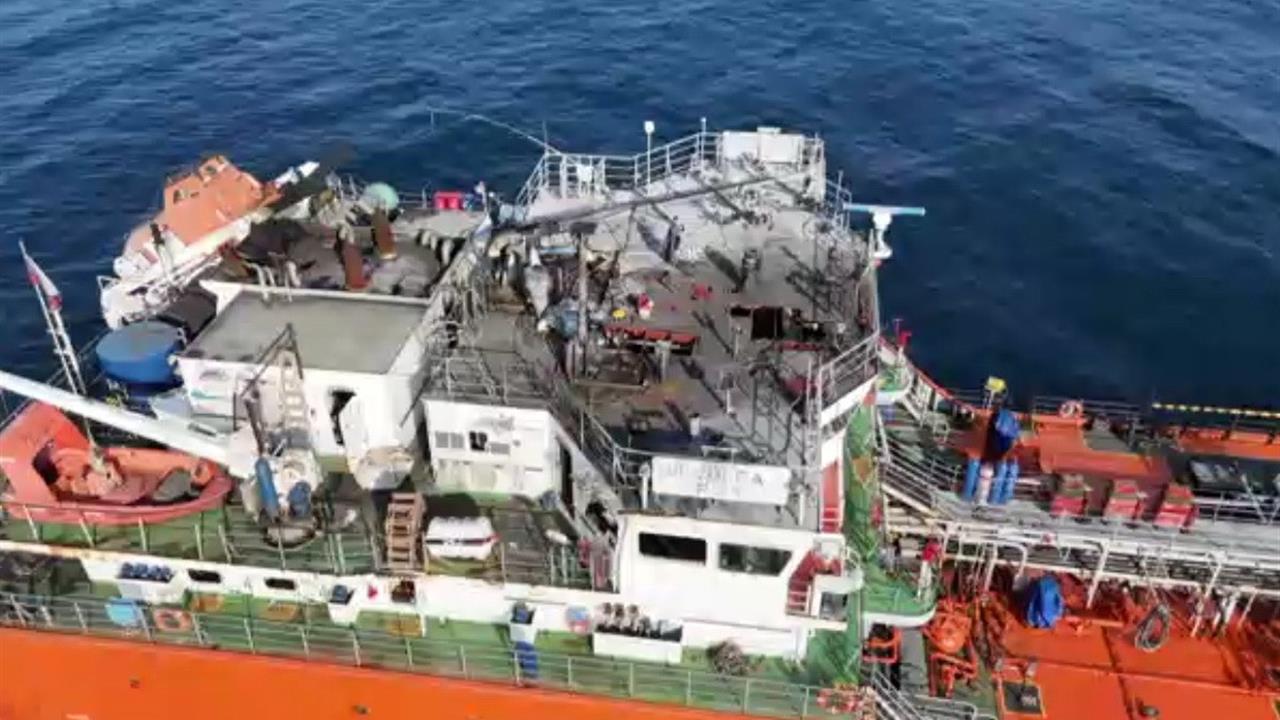 Sinop'ta MIDVOLGA-2 Gemisinin Tamir Çalışmaları Devam Ediyor