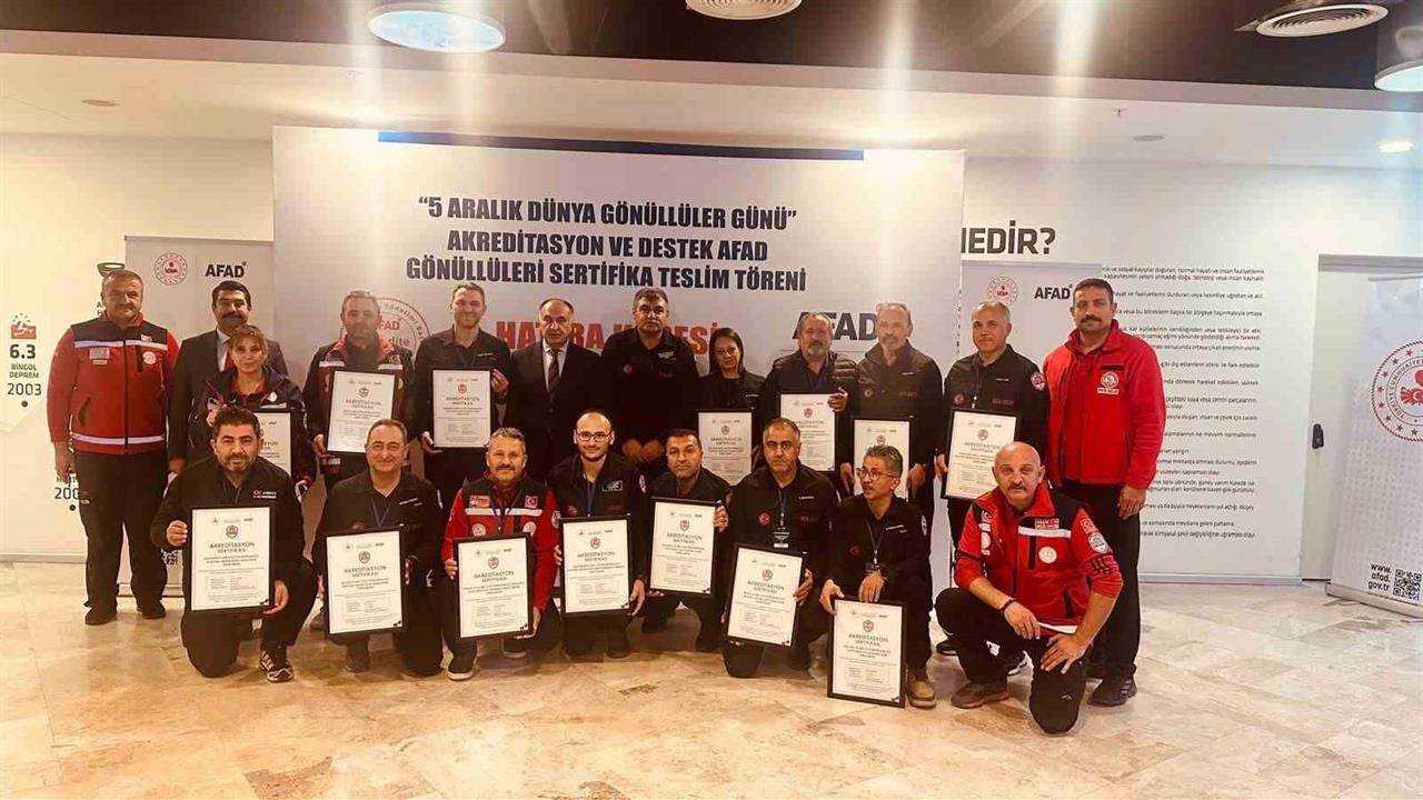 Balıkesir İl Millî Eğitim Müdürlüğü Arama ve Kurtarma Ekibi, AFAD'dan akredite oldu.