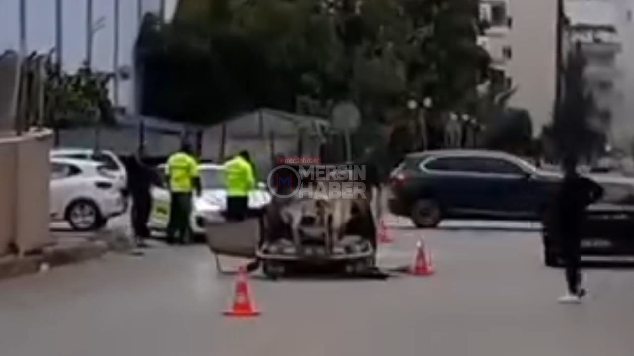 Toroslar’da Clio İle Toros Çarpıştı: Toros Ters Dönüp Hurdaya Döndü!