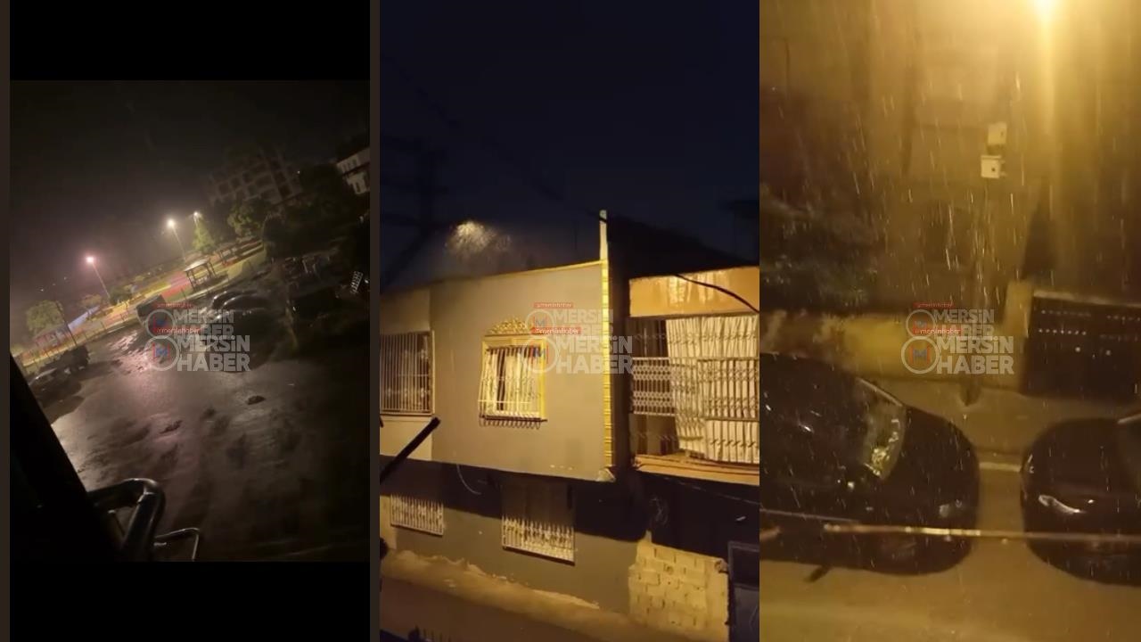 Mersin'de Sağanak Yağış Etkisi! Mersin'de Akşam Başlayan Yağış Gece Boyu Sürdü