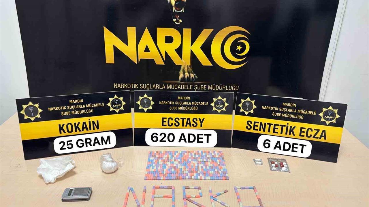 Mardin Kızıltepe'de Yapılan Uyuşturucu Operasyonunda 620 Hap Ele Geçirildi