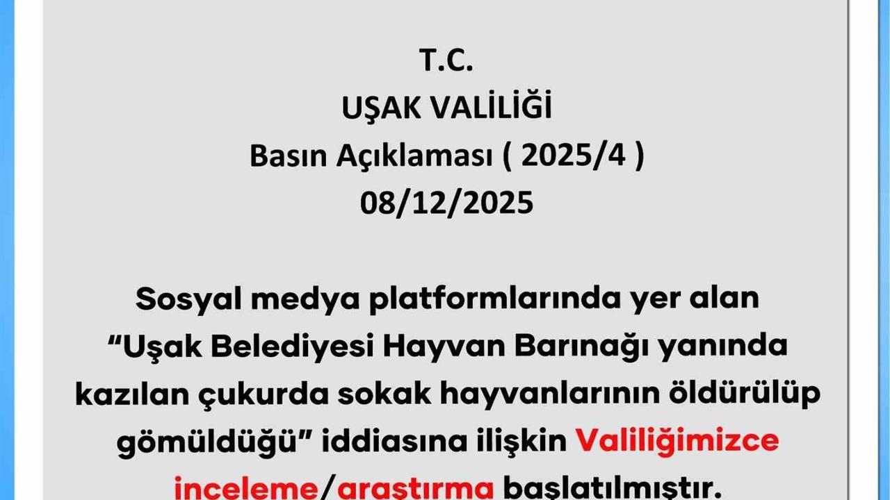 Uşak'ta Sokak Hayvanları Geçici Bakım Evi Yanında Ölü Hayvan Bulunduğu İddiaları Üzerine İnceleme Başlatıldı