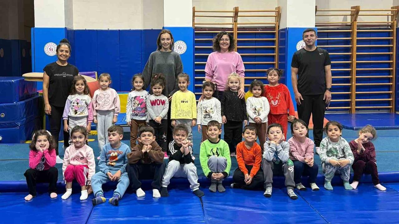 Muğla Menteşe'de Anasınıfı Öğrencileri Cimnastikle Spora İlk Adım Attı