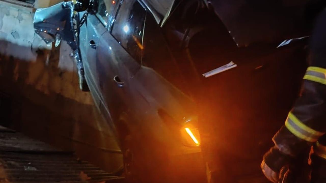 Bolu Gerede'de Kontrolden Çıkan Otomobilin Sürücüsü Yaralandı