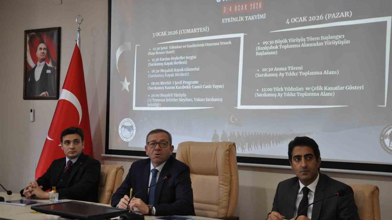 Kars Sarıkamış'ta 3-4 Ocak 2026 Tarihinde Anma Etkinlikleri Düzenlenecek