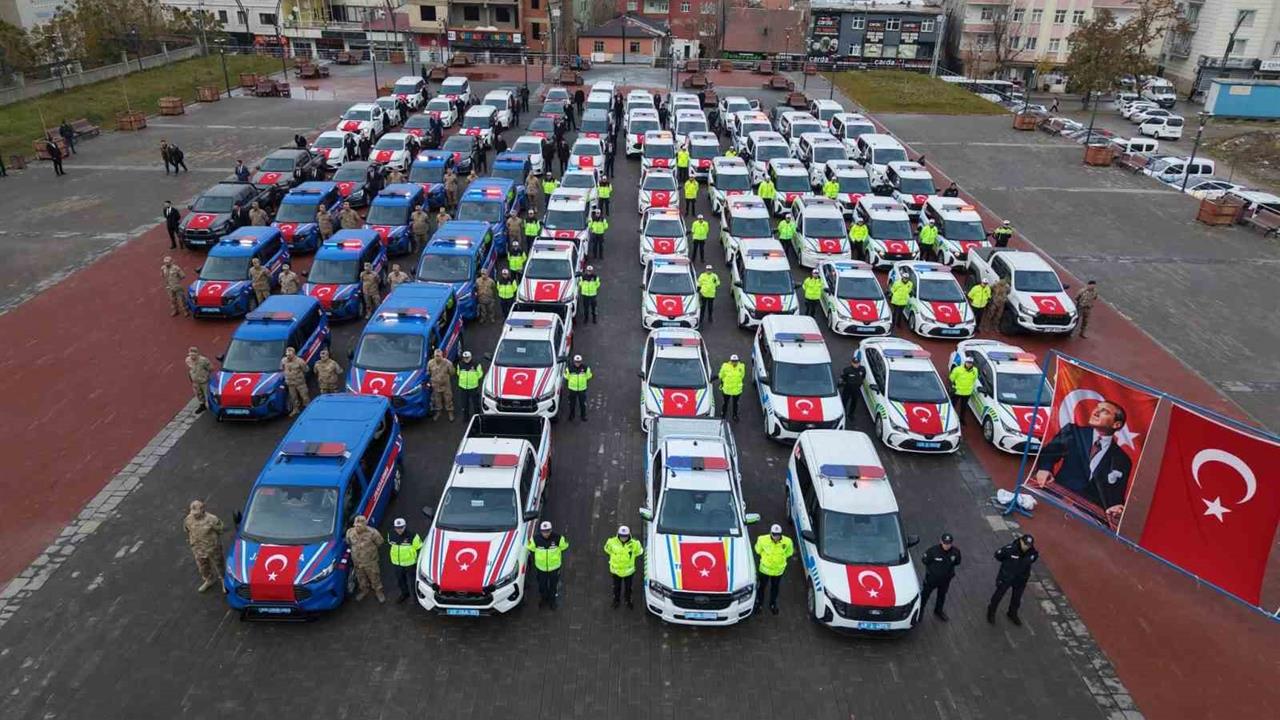 Muş'ta Güvenlik Filosuna 78 Yeni Araç Katıldı